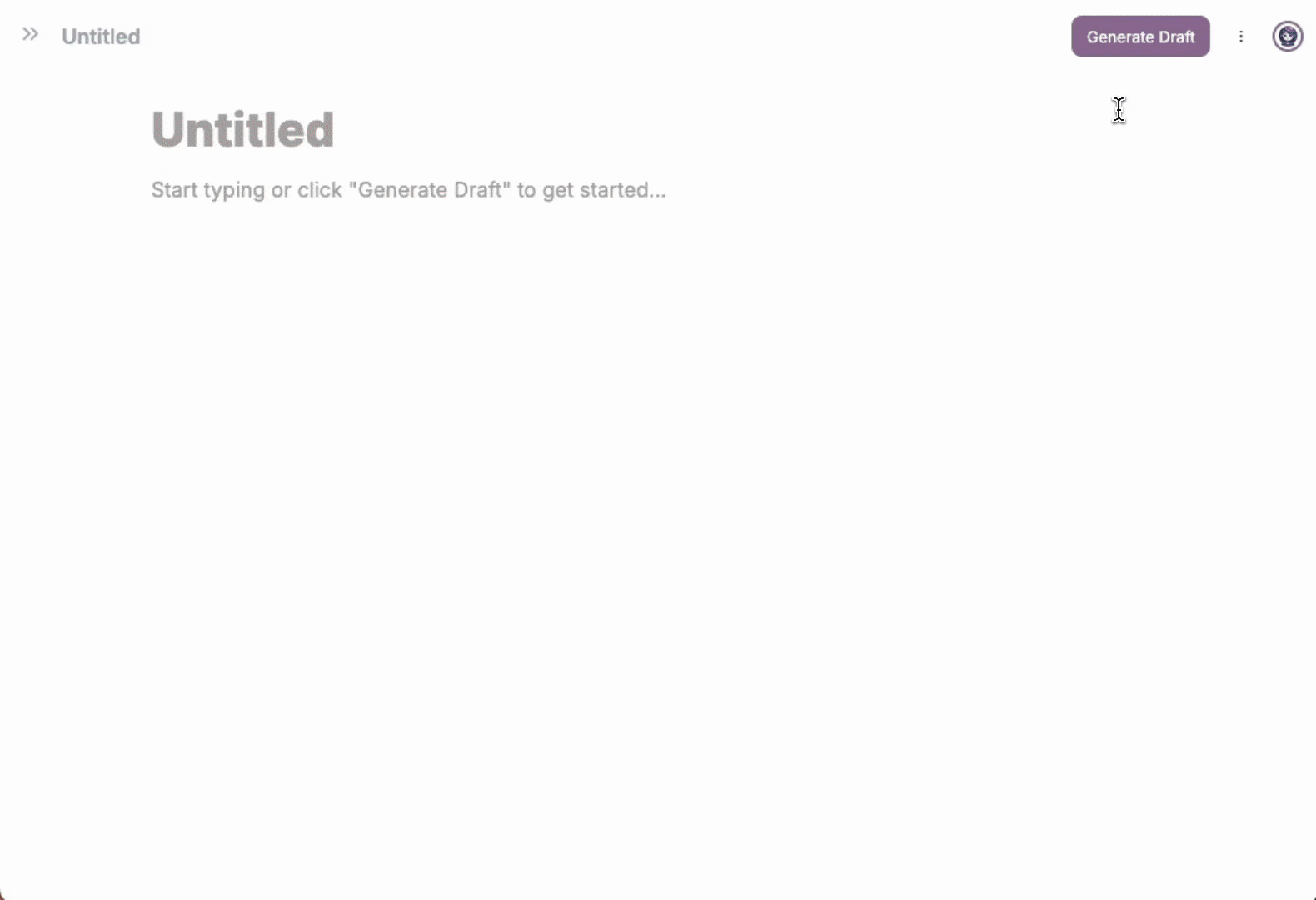 Screenshot of Ehu AI draft generation workflow